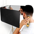 Tyrixma 3 Way Mirror for Hair Cutting,360 Trifold Mirror with Height Adjustable Telescoping Hooks,and 5X Magnification,for Makeup, Hair Styling.